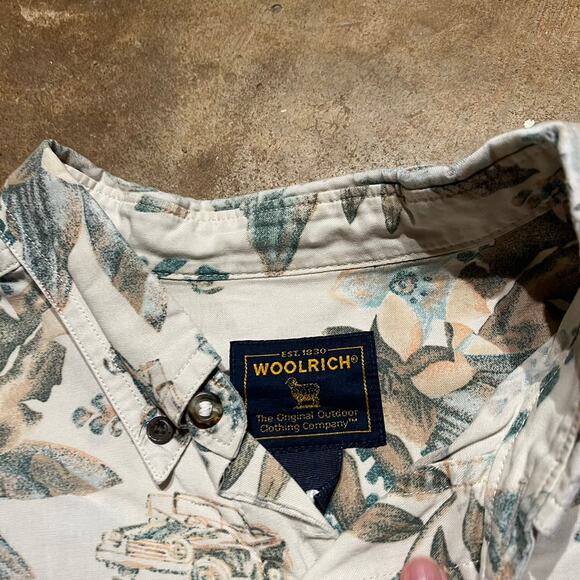 Vintage 2000s Woolrich Pattern Print Button Up Shirt - Picture 3 of 3